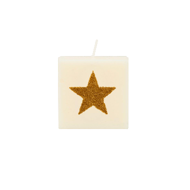 Letter and number candle - Star Gold