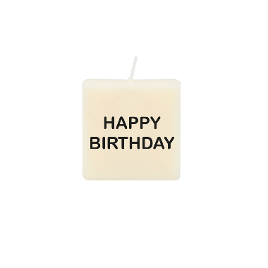 Letter and numbers candle - Happy birthday