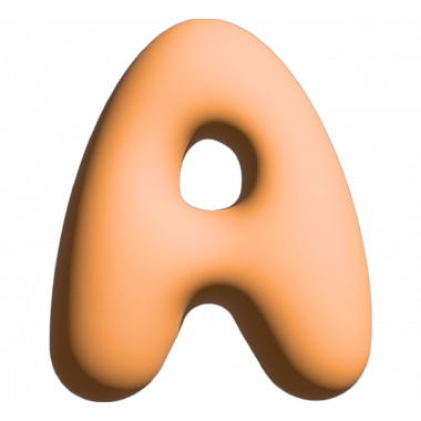 Wall Letter - A - Orange