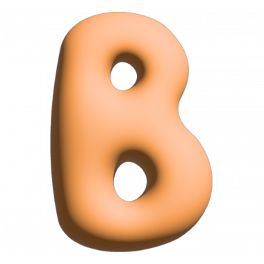 Wall Letter - B - Orange