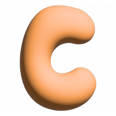 Wall Letter - C - Orange
