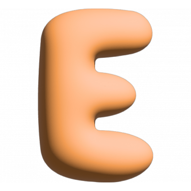 Wall Letter - E - Orange