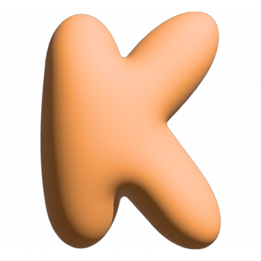 Wall Letter - K - Orange