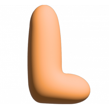Wall Letter - L - Orange