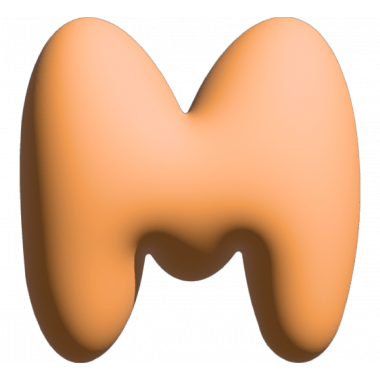Wall Letter - M - Orange