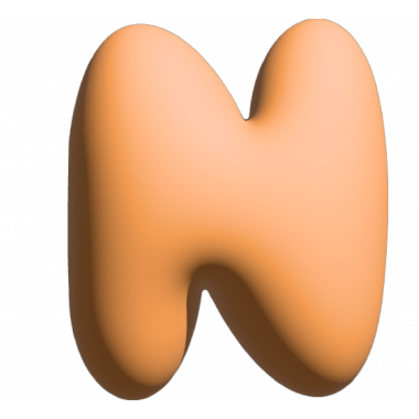 Wall Letter - N - Orange