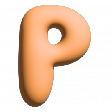 Wall Letter - P - Orange