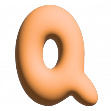 Wall Letter - Q - Orange