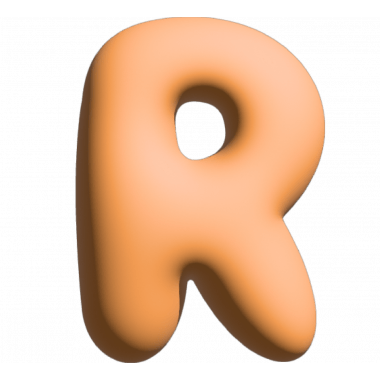 Wall Letter - R - Orange