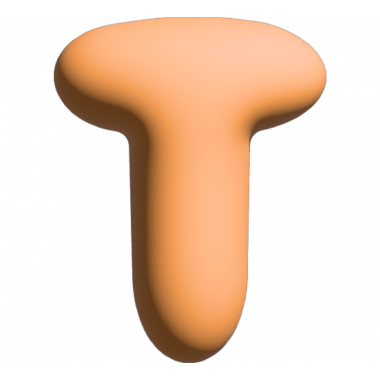 Wall Letter - T - Orange