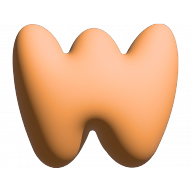 Wall Letter - W - Orange
