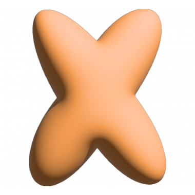 Wall Letter - X - Orange