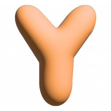 Wall Letter - Y - Orange