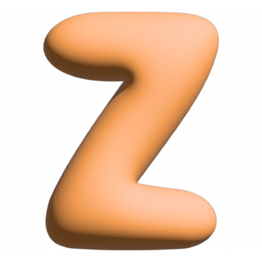 Wall Letter - Z - Orange