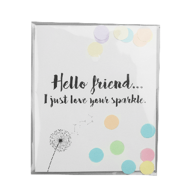 Confetti card - Hello friend