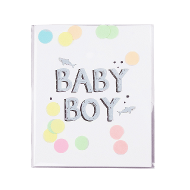 Confetti card - Baby boy