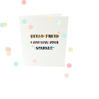Confetti card - Hello friend