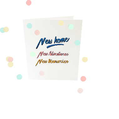 Confetti card - New home