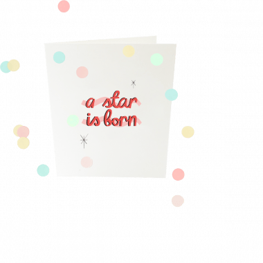 Confetti card - A star is born