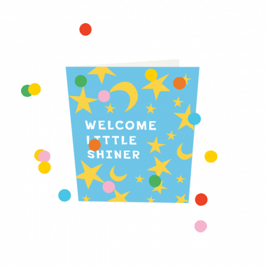 Confetti Cards - Welcome Little Shiner V3