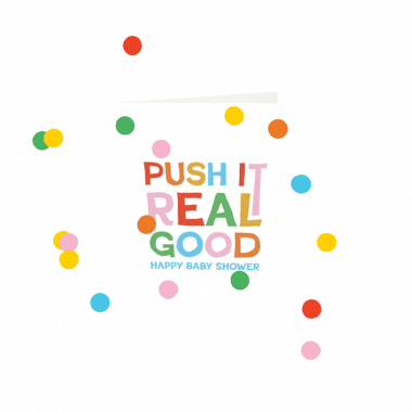 Confetti Cards - Push It Real Good Baby Shower V3