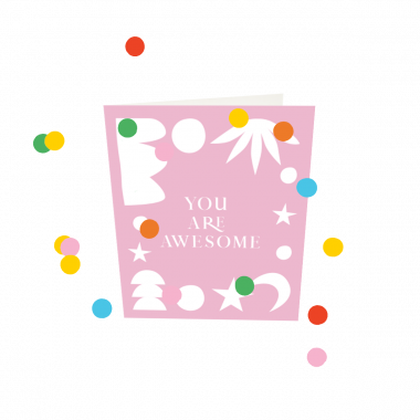 Confetti Cards - You Are Awesome V3
