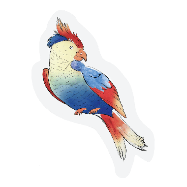 Cut-out card - Parrot