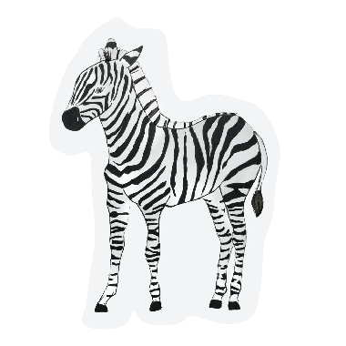 Cut-out card - Zebra