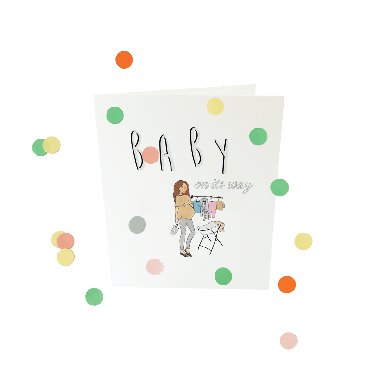 Confetti card baby - Baby on its way