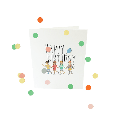 Confetti card baby - Happy birthday