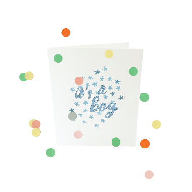 Confetti card baby - It's a boy