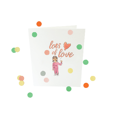 Confetti card baby - Lot's of love
