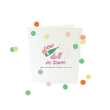 Confetti card baby - New doll in town
