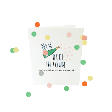 Confetti card baby - New dude in town