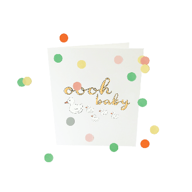 Confetti card baby - Oooh baby