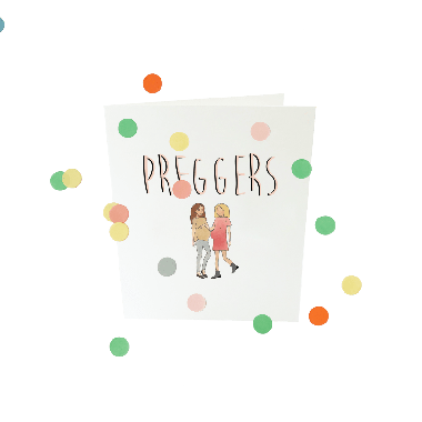 Confetti card baby - Preggers