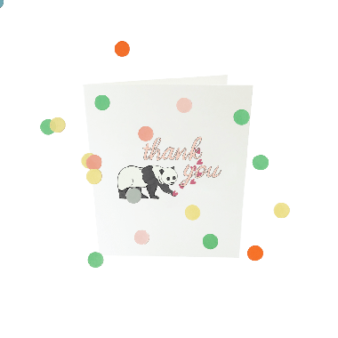 Confetti card baby - Thank you