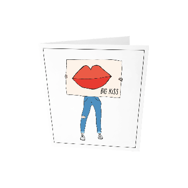 Greeting card - Big kiss