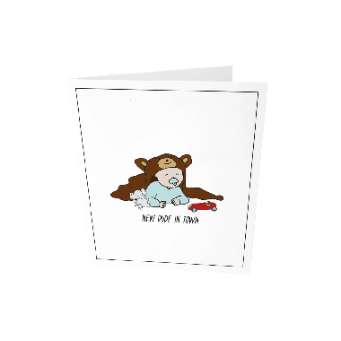 Greeting card - New dude in town
