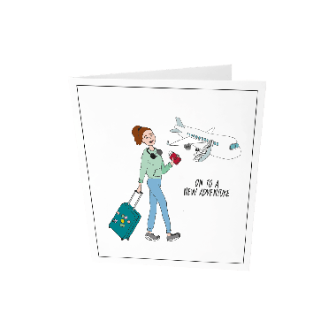 Greeting card - On to a new adventure