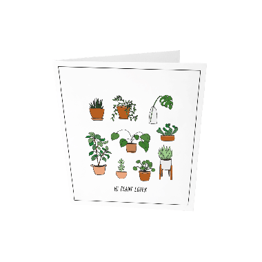 Greeting card - Hi plant lover