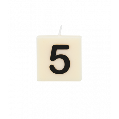 Letter and numbers candle - 5