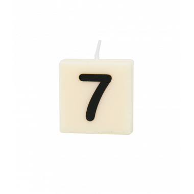 Letter and numbers candle - 7