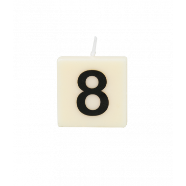 Letter and numbers candle - 8