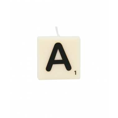 Letter and numbers candle - A