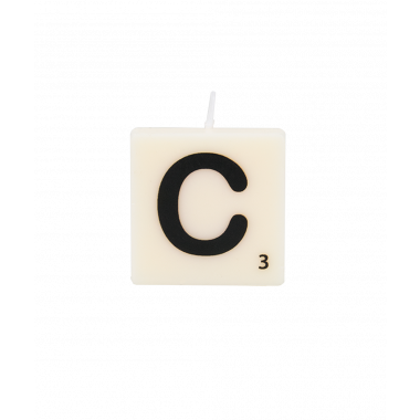 Letter and numbers candle - C