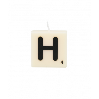 Letter and numbers candle - H