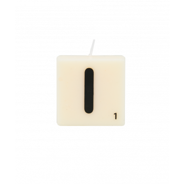 Letter and numbers candle - I