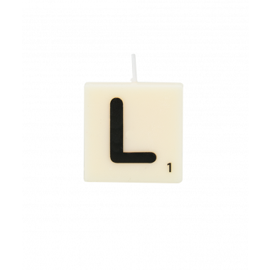 Letter and numbers candle - L