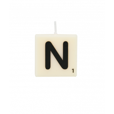 Letter and numbers candle - N